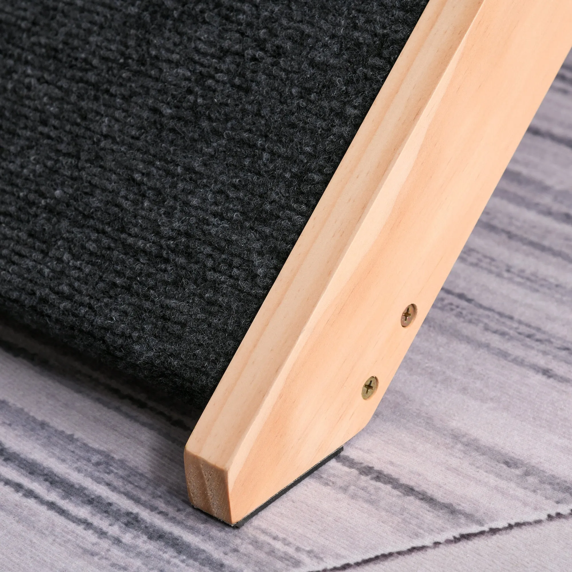 2-in-1 Wooden Pet Stairs and Ramp - Black