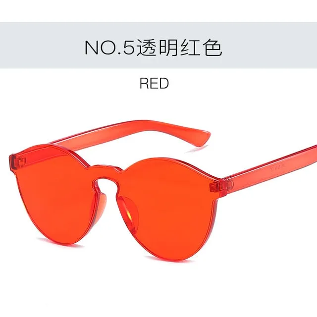 2019 New Fashion Women Flat Sunglasses