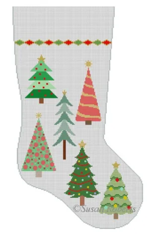 3274 Christmas Trees Stocking