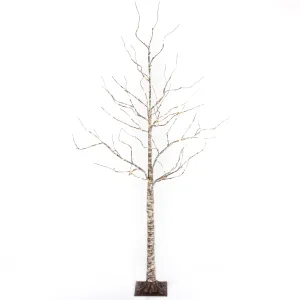 6 Foot Tall Prelit Birch Tree, Warm White LEDs