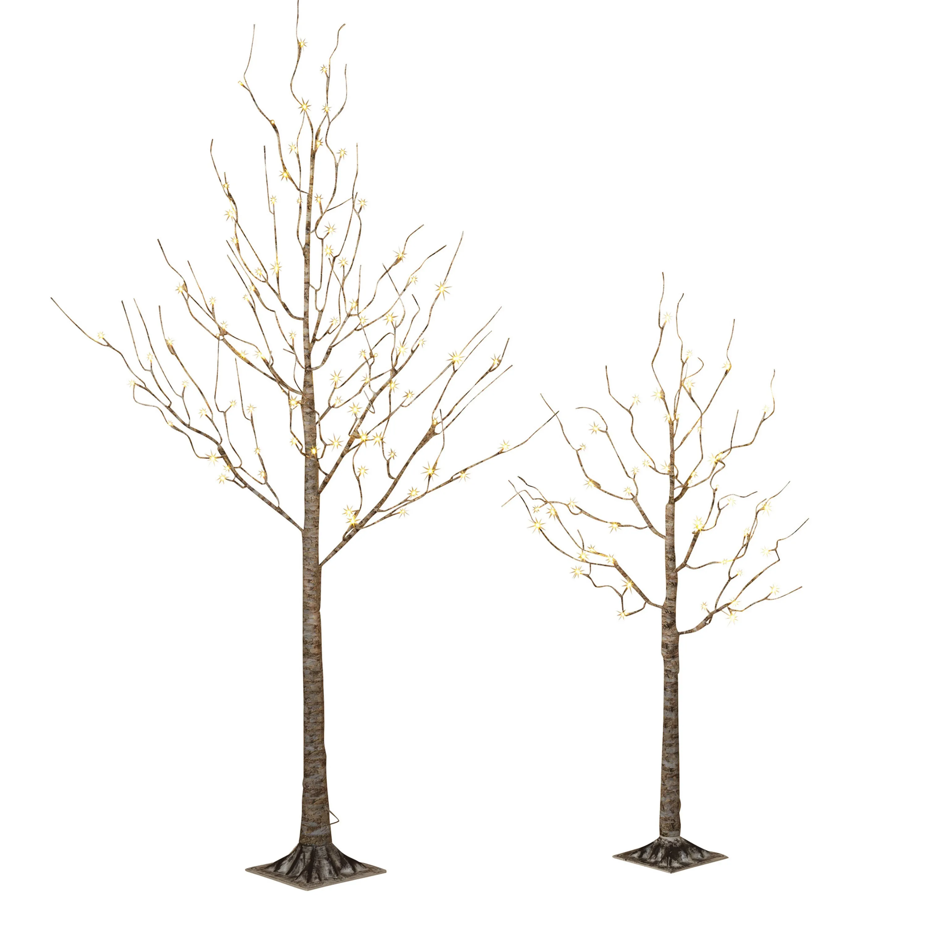 6 Foot Tall Prelit Birch Tree, Warm White LEDs