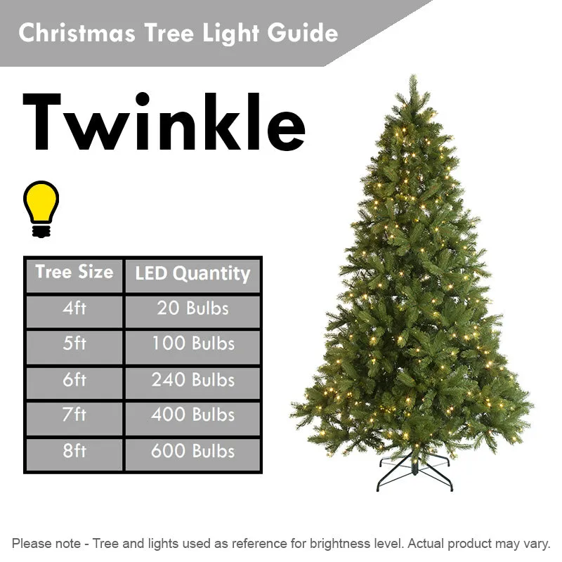 6.5 Foot Tall Pencil Slim Artificial Christmas Tree with Realistic Branches