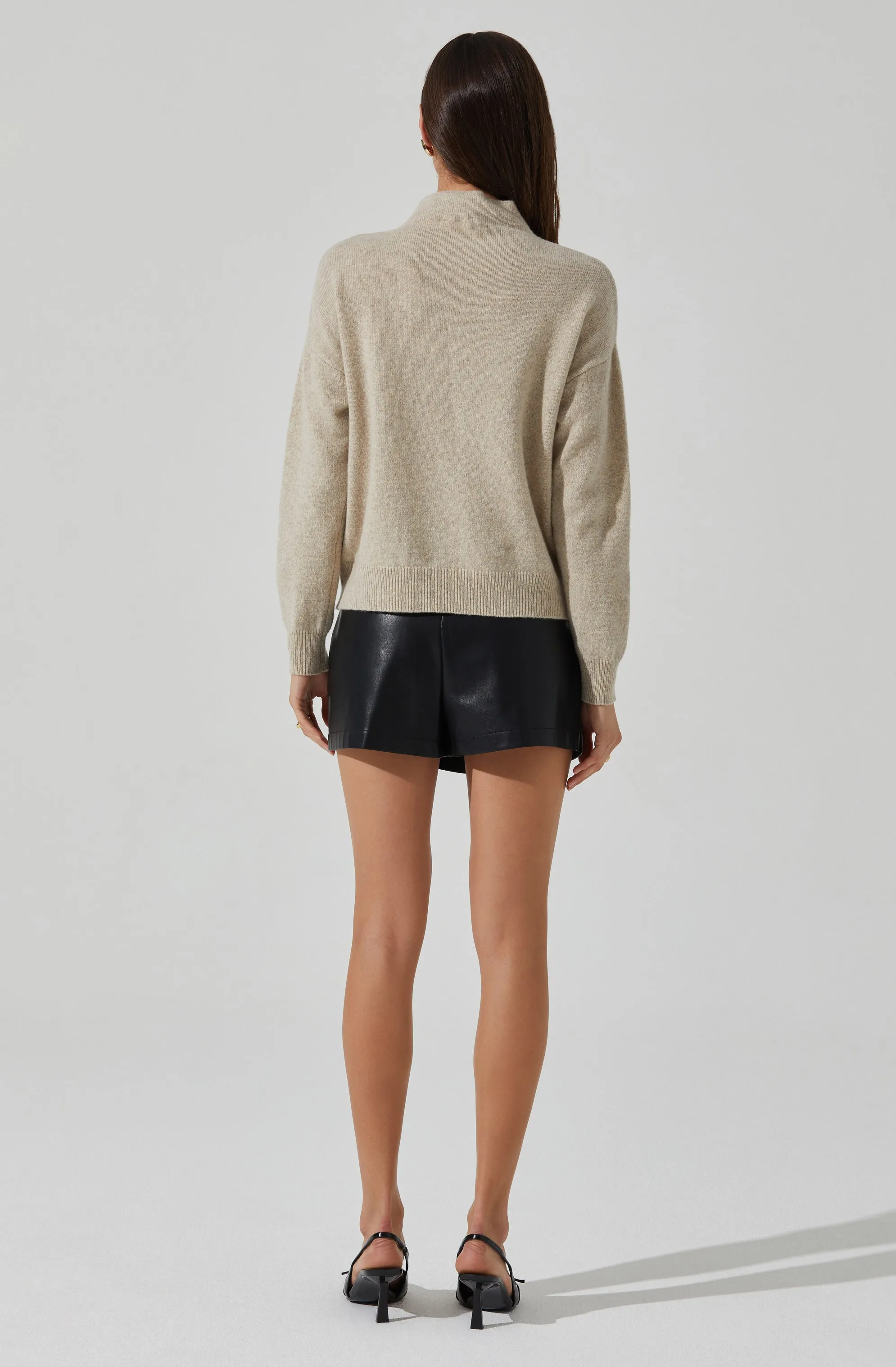 Adley Mock Neck Wool Sweater