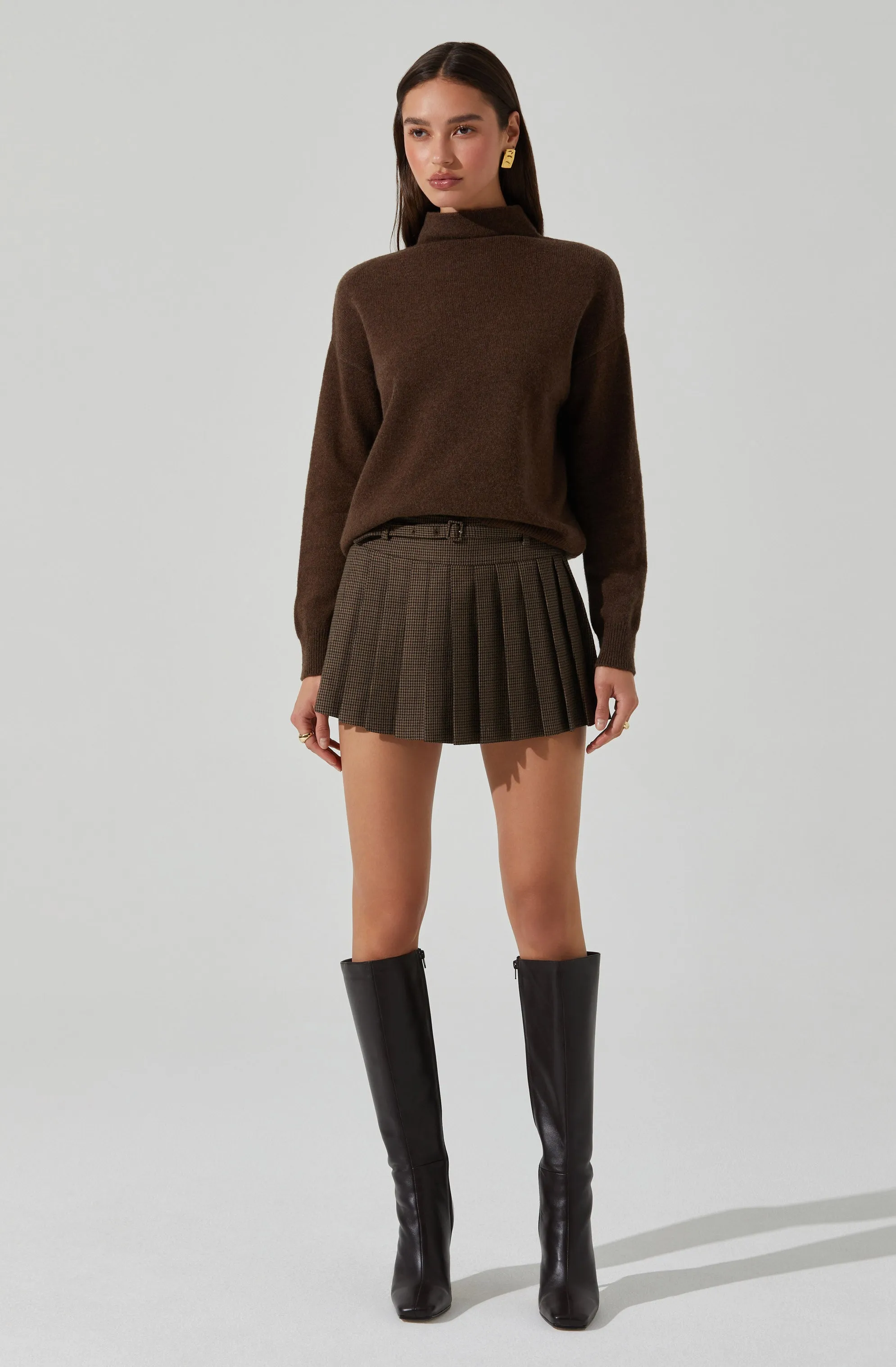 Adley Mock Neck Wool Sweater