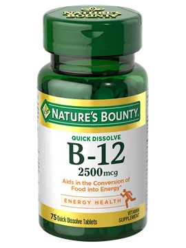 B-12 Quick Disolve 2500 / 75 tablets