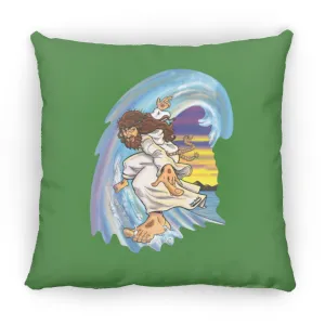 Big Jesus Wave - Large Square Pillow