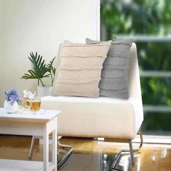 Birch Overtufted Solid  LR07510 Throw Pillow