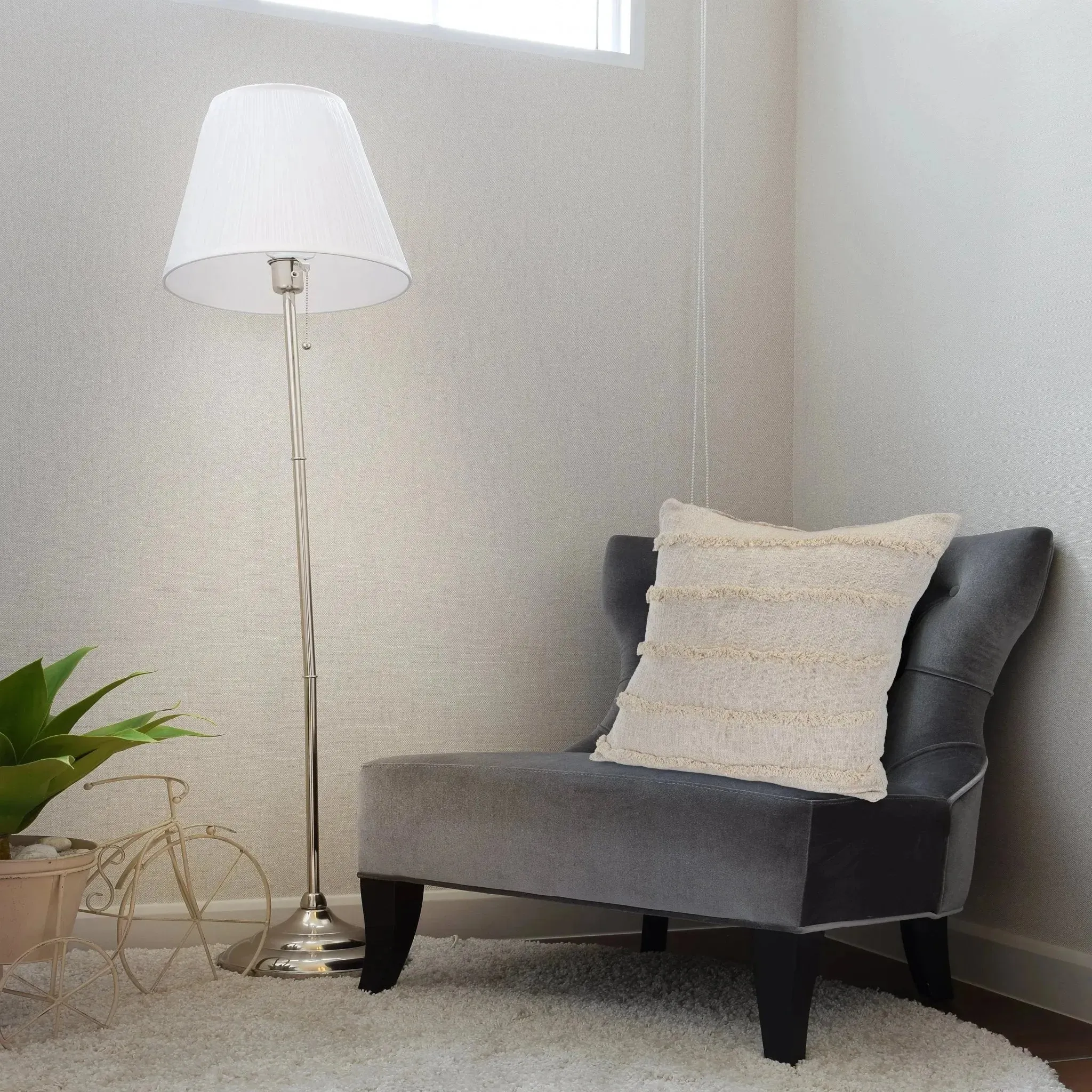 Birch Overtufted Solid  LR07510 Throw Pillow