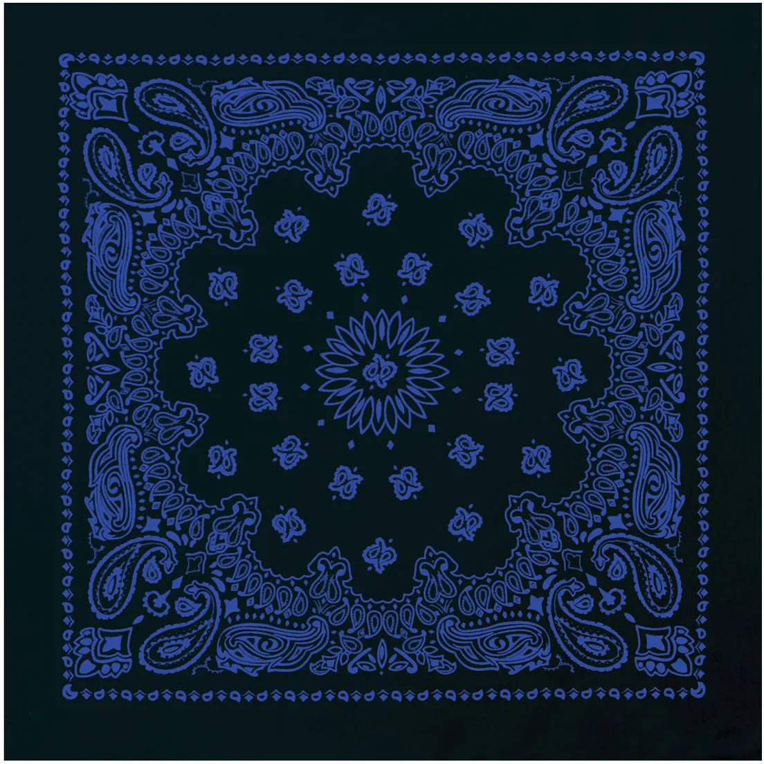 Black & Blue Trainmen Paisley Bandana - Extra-Large 27” x 27"