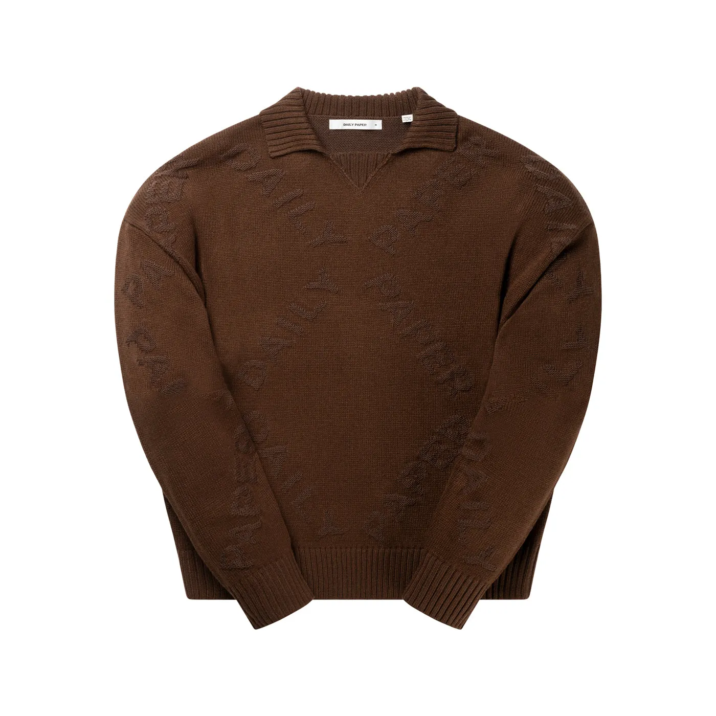 Brown Diamond Knit Sweater