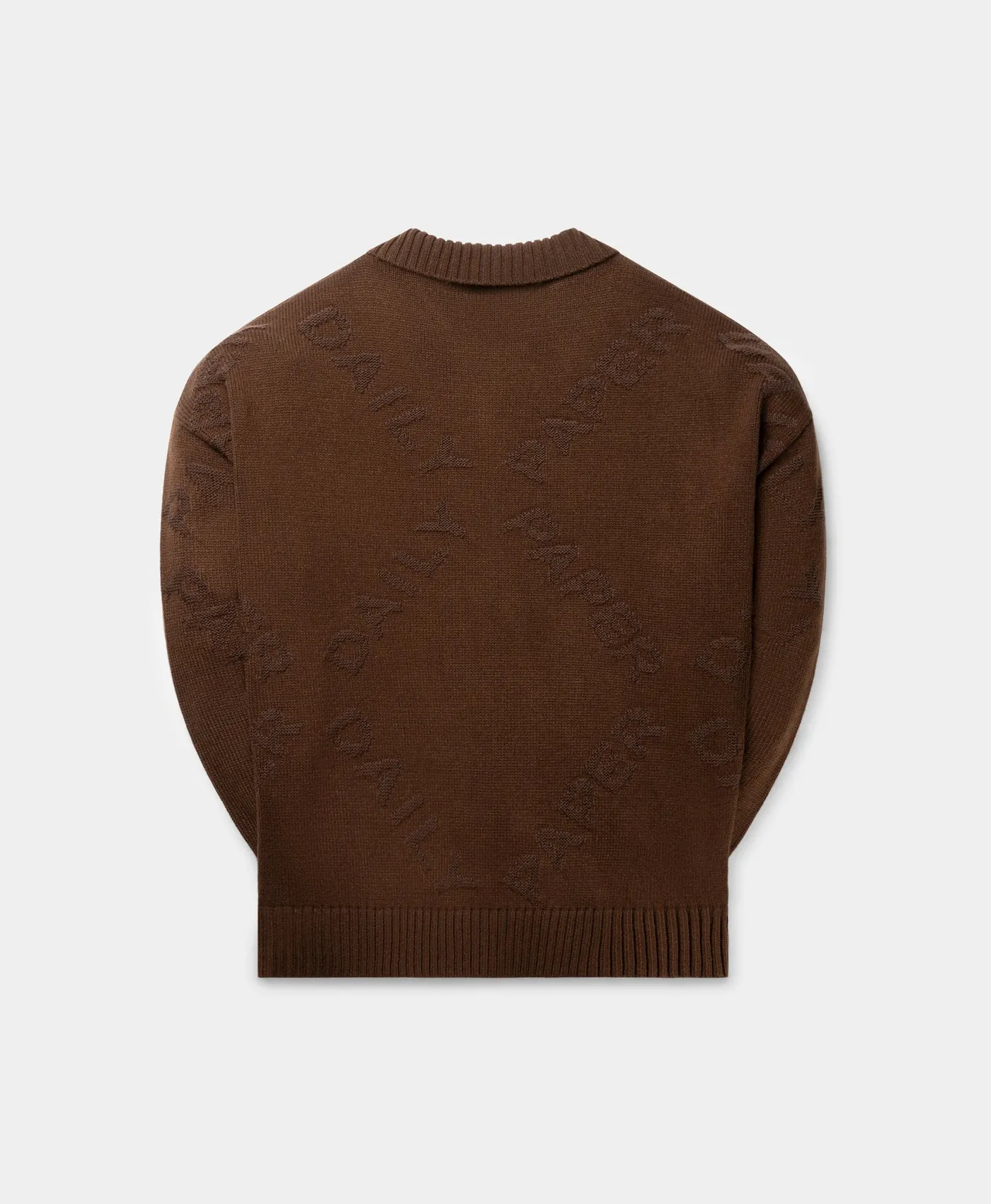 Brown Diamond Knit Sweater