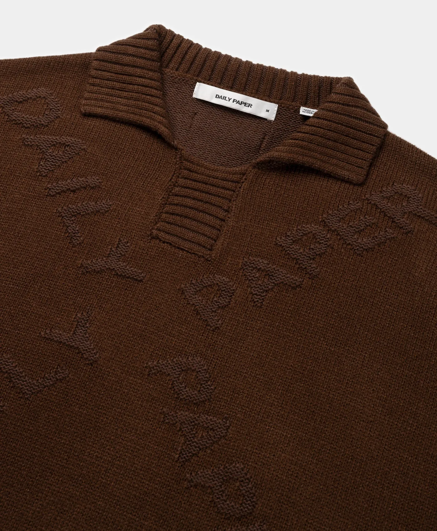 Brown Diamond Knit Sweater