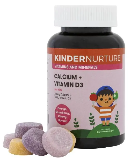 [Bundle Of 2] KinderNurture Calcium   Vitamin D3, 30 Gummies Exp: 10/26
