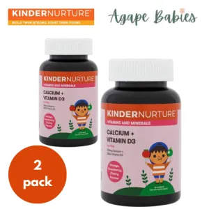 [Bundle Of 2] KinderNurture Calcium   Vitamin D3, 30 Gummies Exp: 10/26