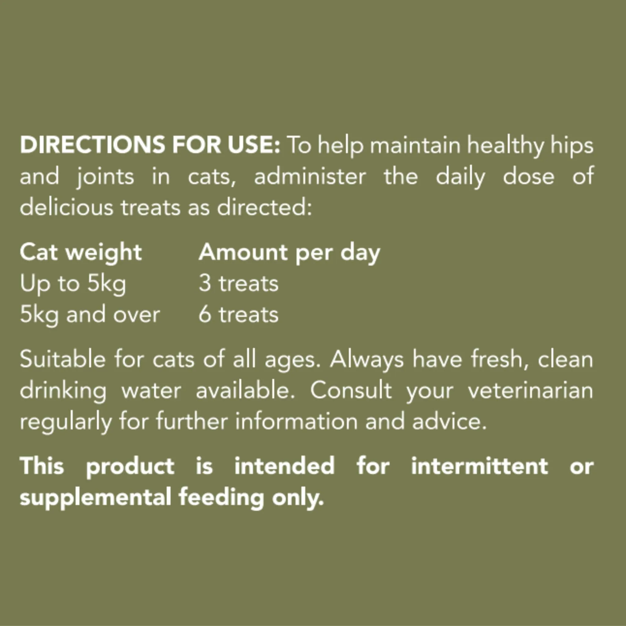 Bundle Pack of 2 x Vetalogica Hemp Clinicals Hip & Joint Treats for Cats 100g