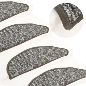 Carpet Stair Treads 15 pcs Anthracite 65x25 cm