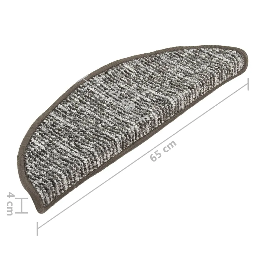 Carpet Stair Treads 15 pcs Anthracite 65x25 cm