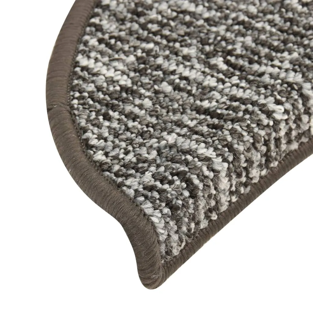 Carpet Stair Treads 15 pcs Anthracite 65x25 cm