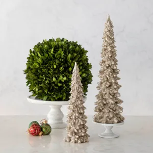 Champagne Tall Glitter Trees