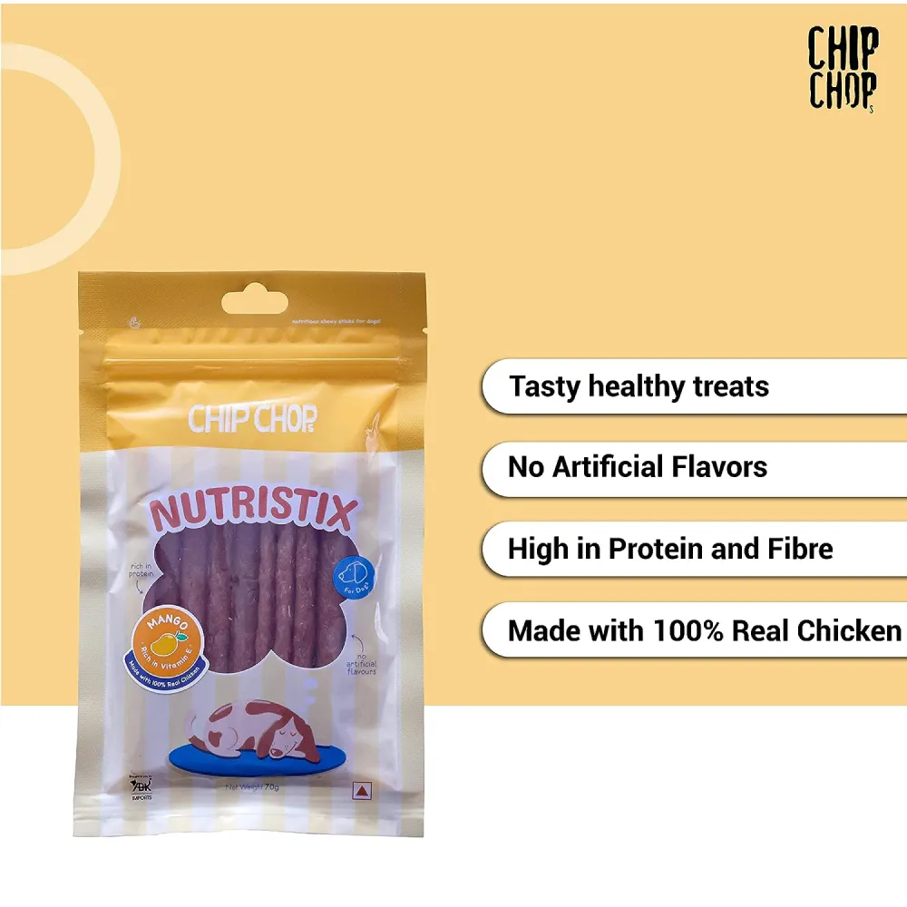 Chip Chops Blueberry, Duck and Strawberry Nutristix Dog Treats Combo (3 x 70g)