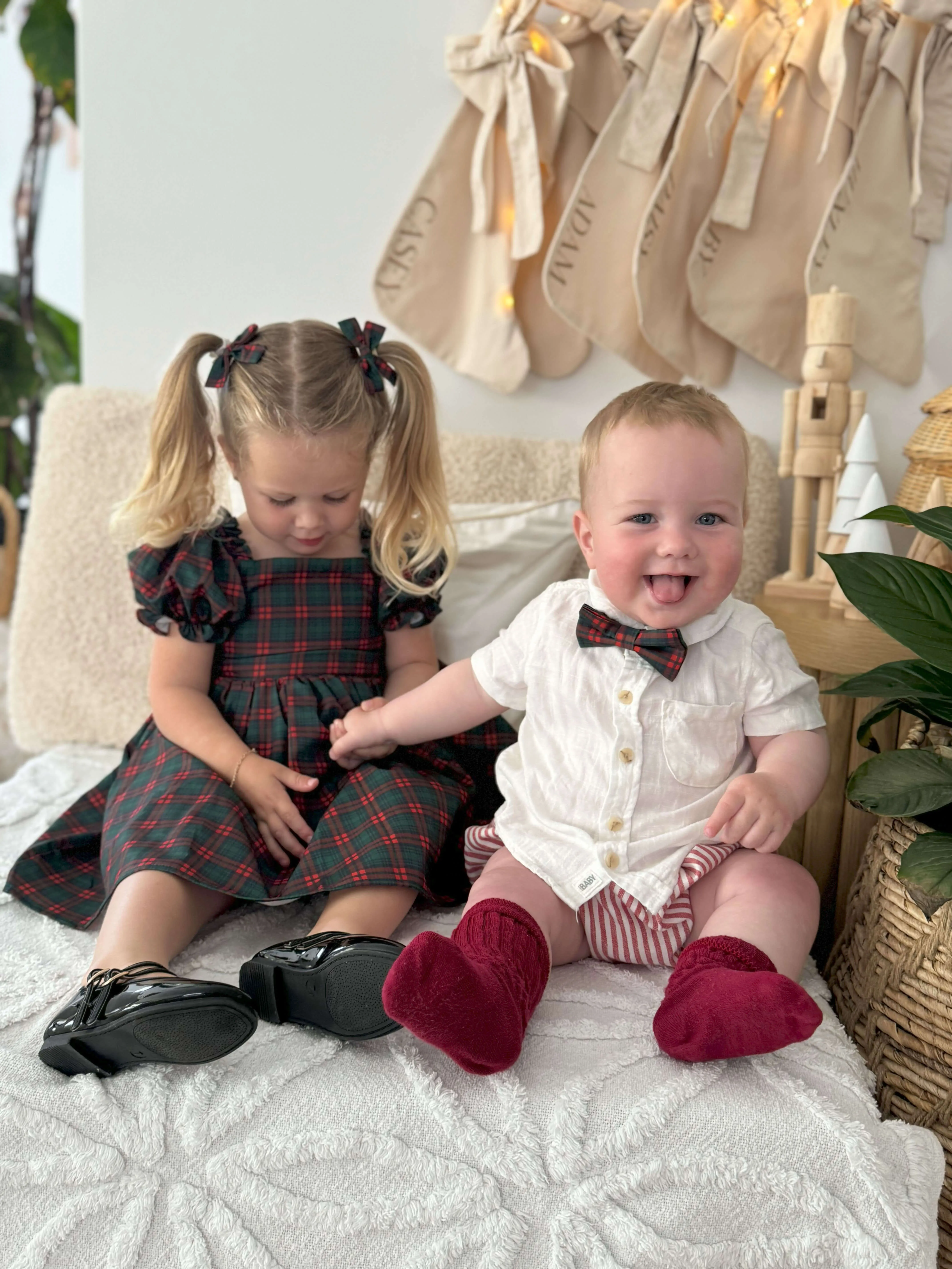 Christmas plaid accessories