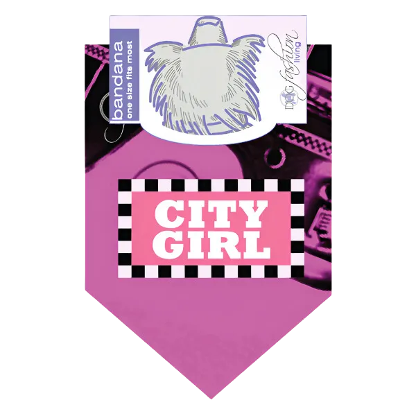 City Girl Dog Bandana by Dog Fashion Living