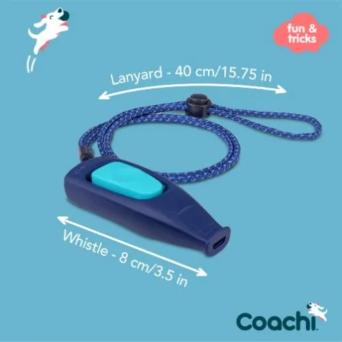 Coachi Navy Whizzclick 2 in 1 Training Whistle and Clicker