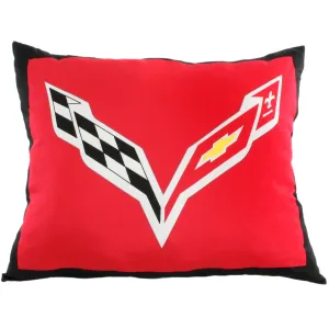 Corvette Fully Stuffed 28" Big Logo Pillow
