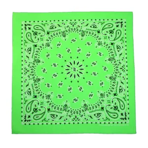 CTM® Cotton Neon Paisley Bandanas