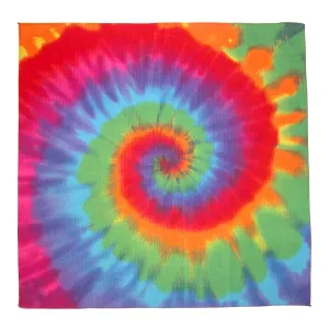 CTM® Rainbow Tie Dye Bandana (Pack of 6)