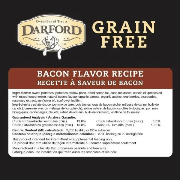 Darford Grain Free Bacon Recipe Oven-Baked Dog Treats