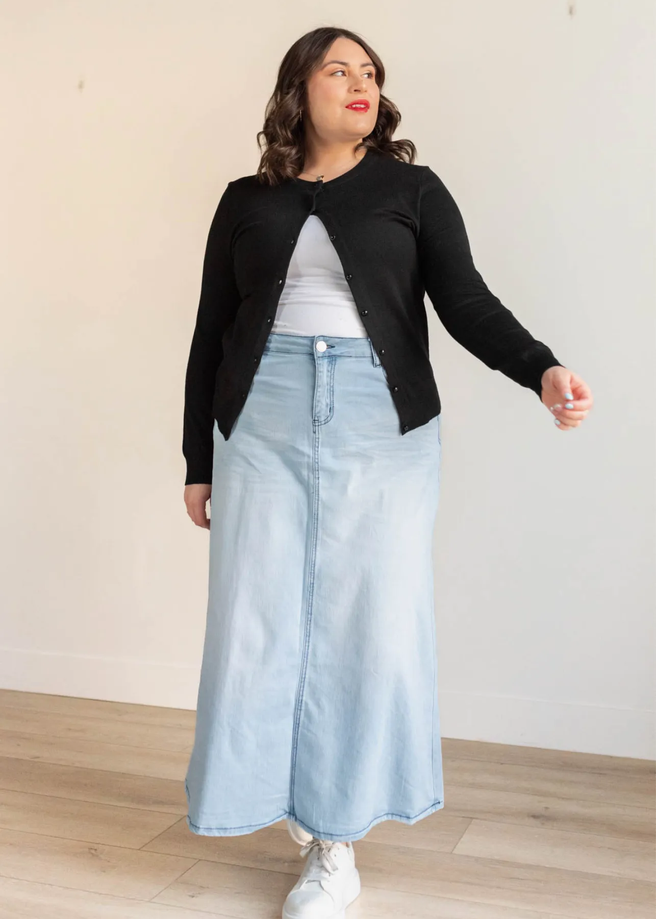 Deja Black Button Down Cardigan
