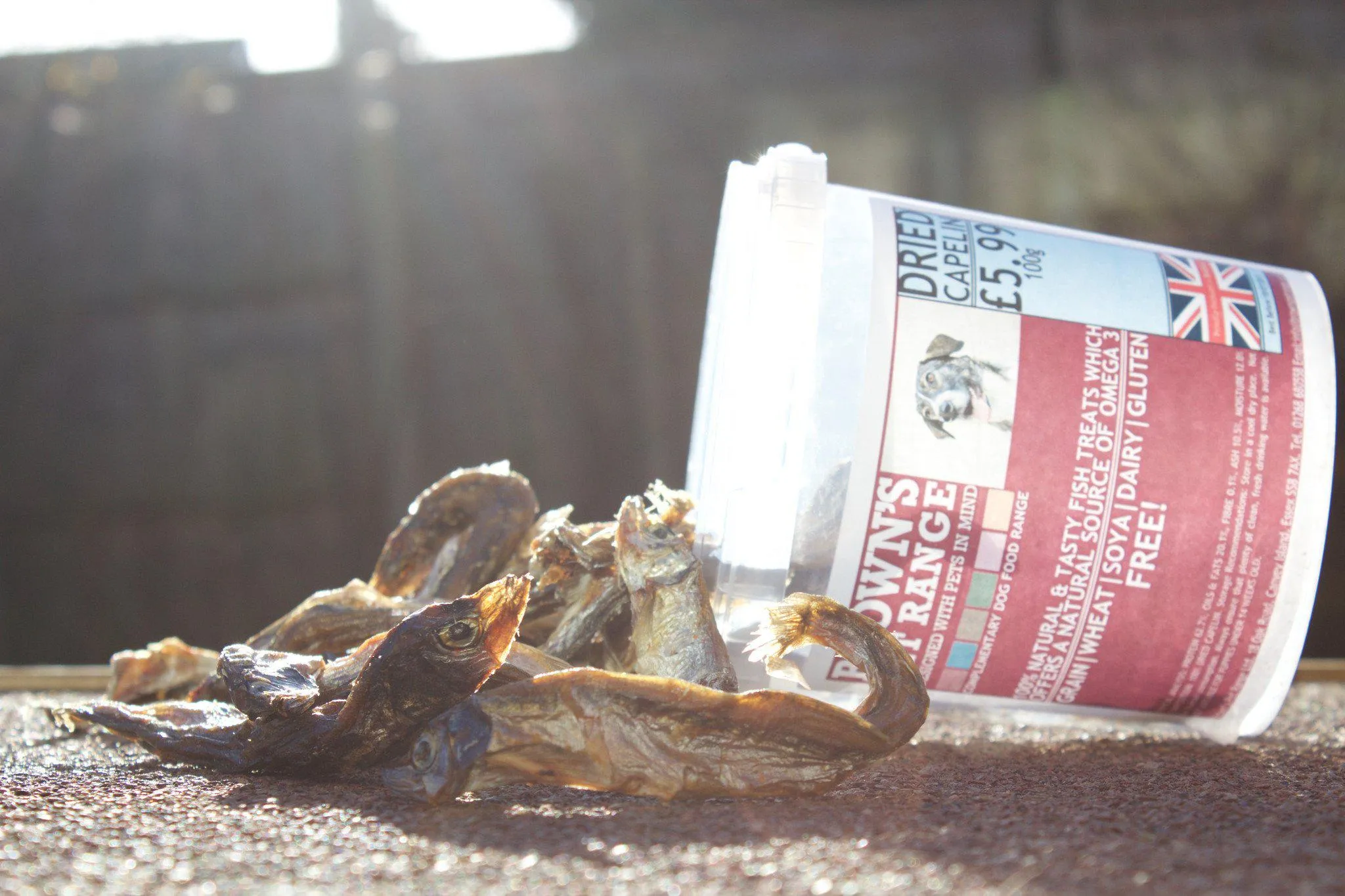 Dried Capelin All Natural Dog Treats! 100g