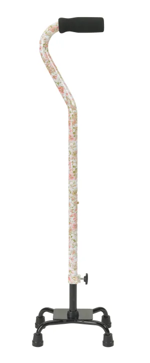 Drive Medical 10312fp-1 Small Base Quad Cane with Foam Rubber Hand Grip