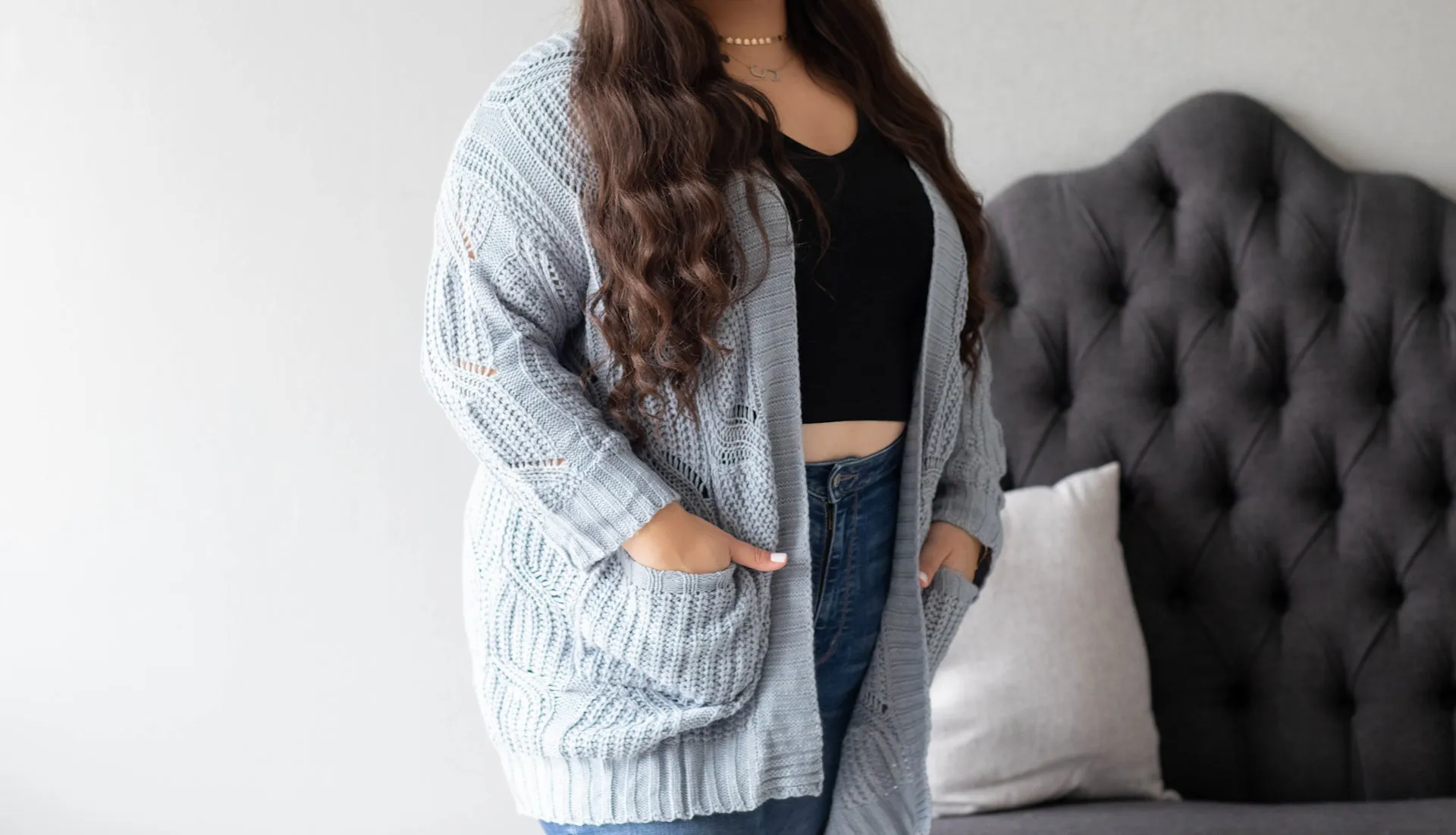 Dusty Blue Cardigan - [One Size]