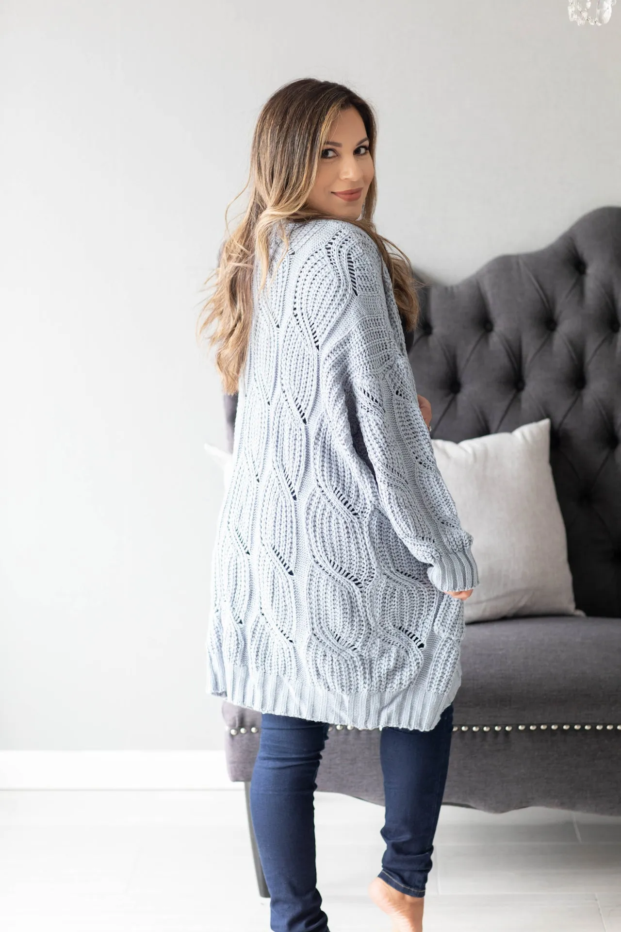 Dusty Blue Cardigan - [One Size]