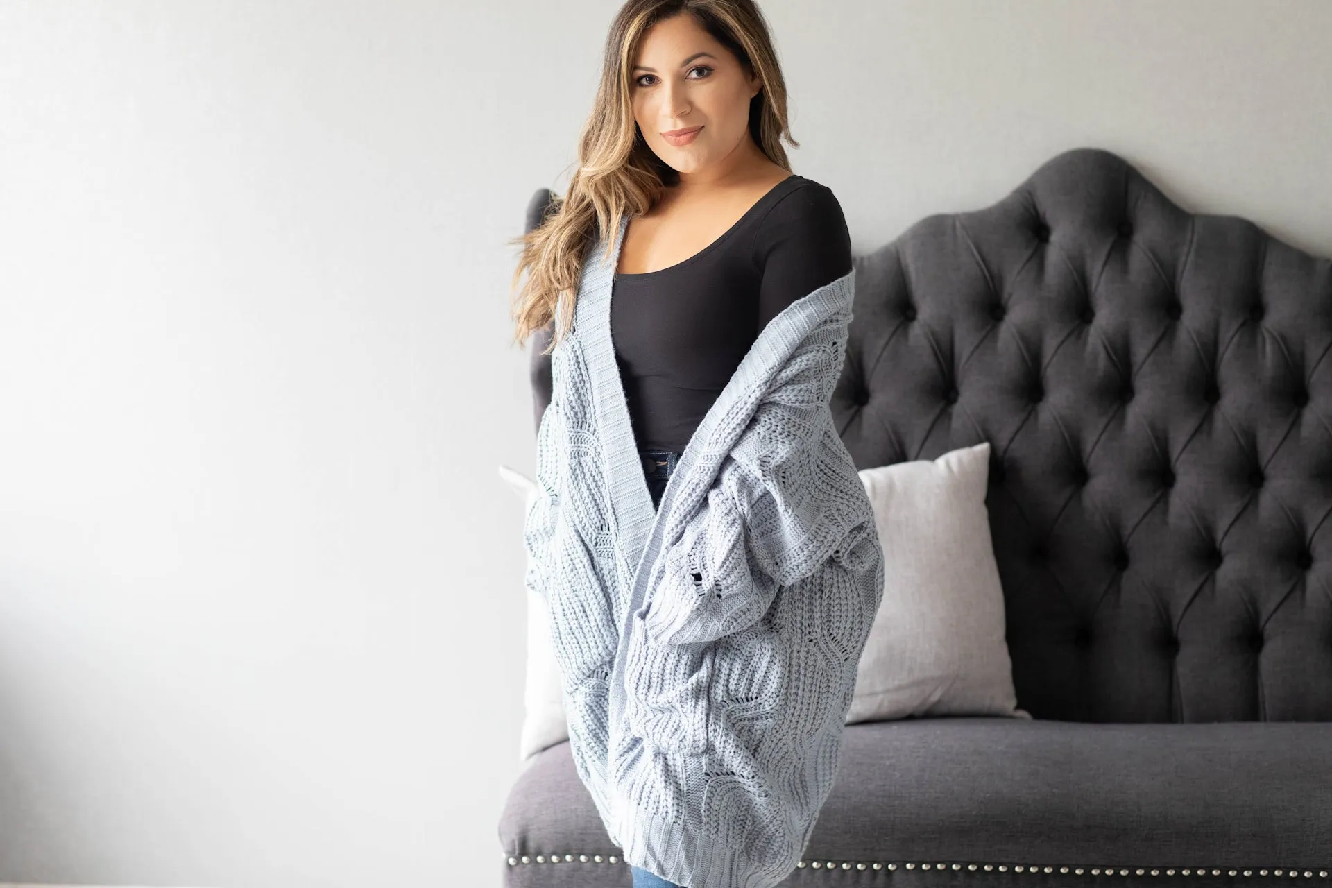 Dusty Blue Cardigan - [One Size]