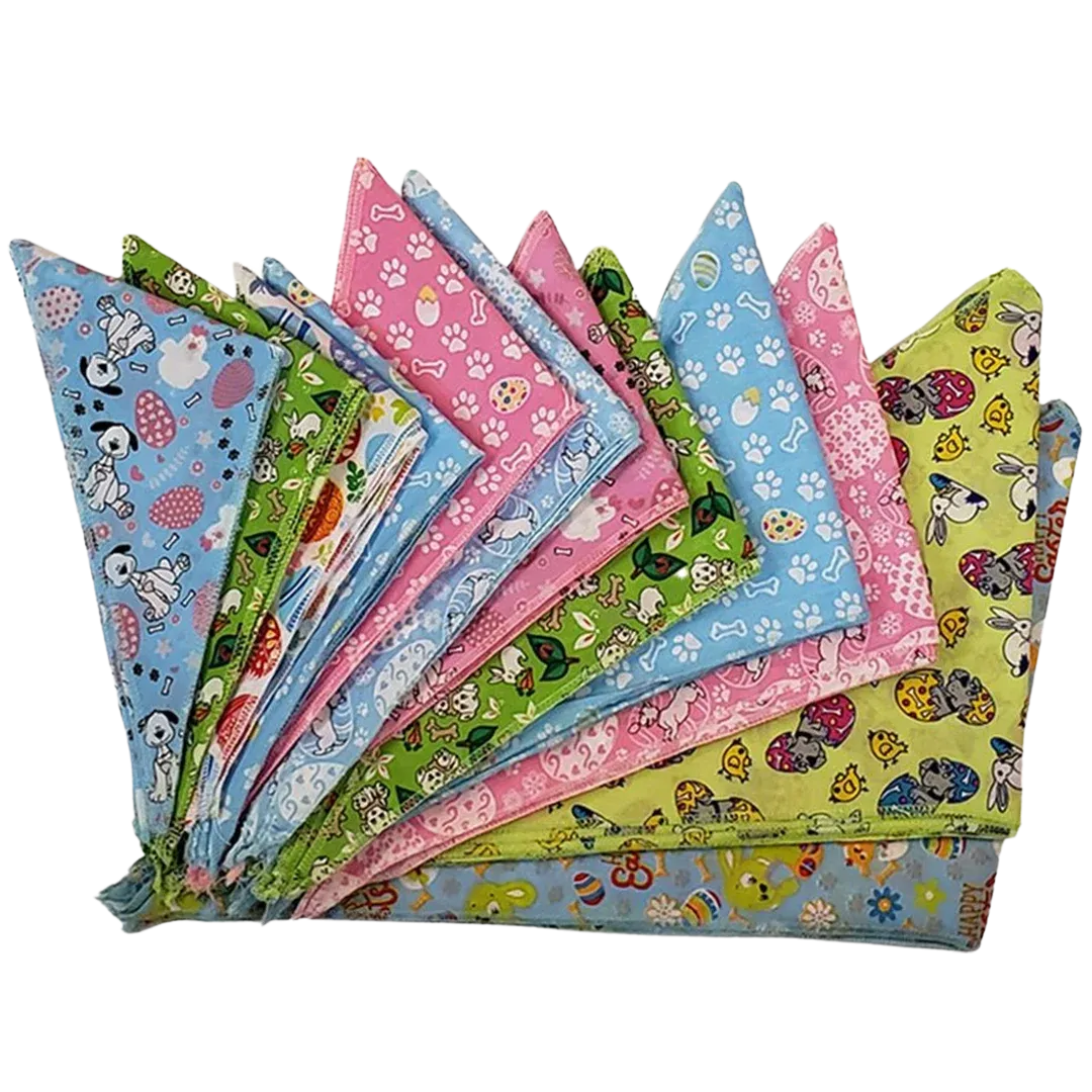 Easter Bandanas - 60 Assorted Sizes and Patterns by Bandanas Unlimited