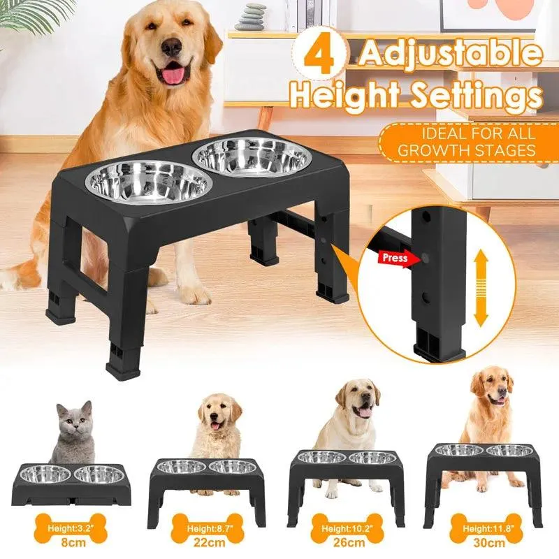 Elevated and Adjustable Pet Feeder