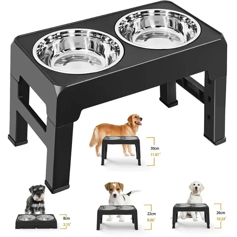 Elevated and Adjustable Pet Feeder