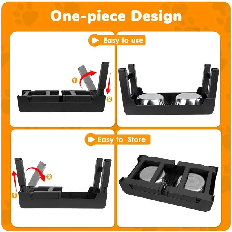 Elevated and Adjustable Pet Feeder