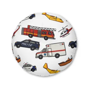 Emergency Vehicles Floor Pillow