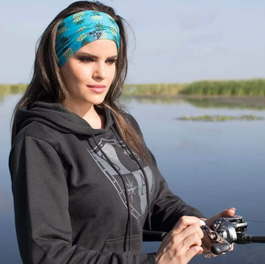 Face Shield Bandana  Pineapple Turquoise