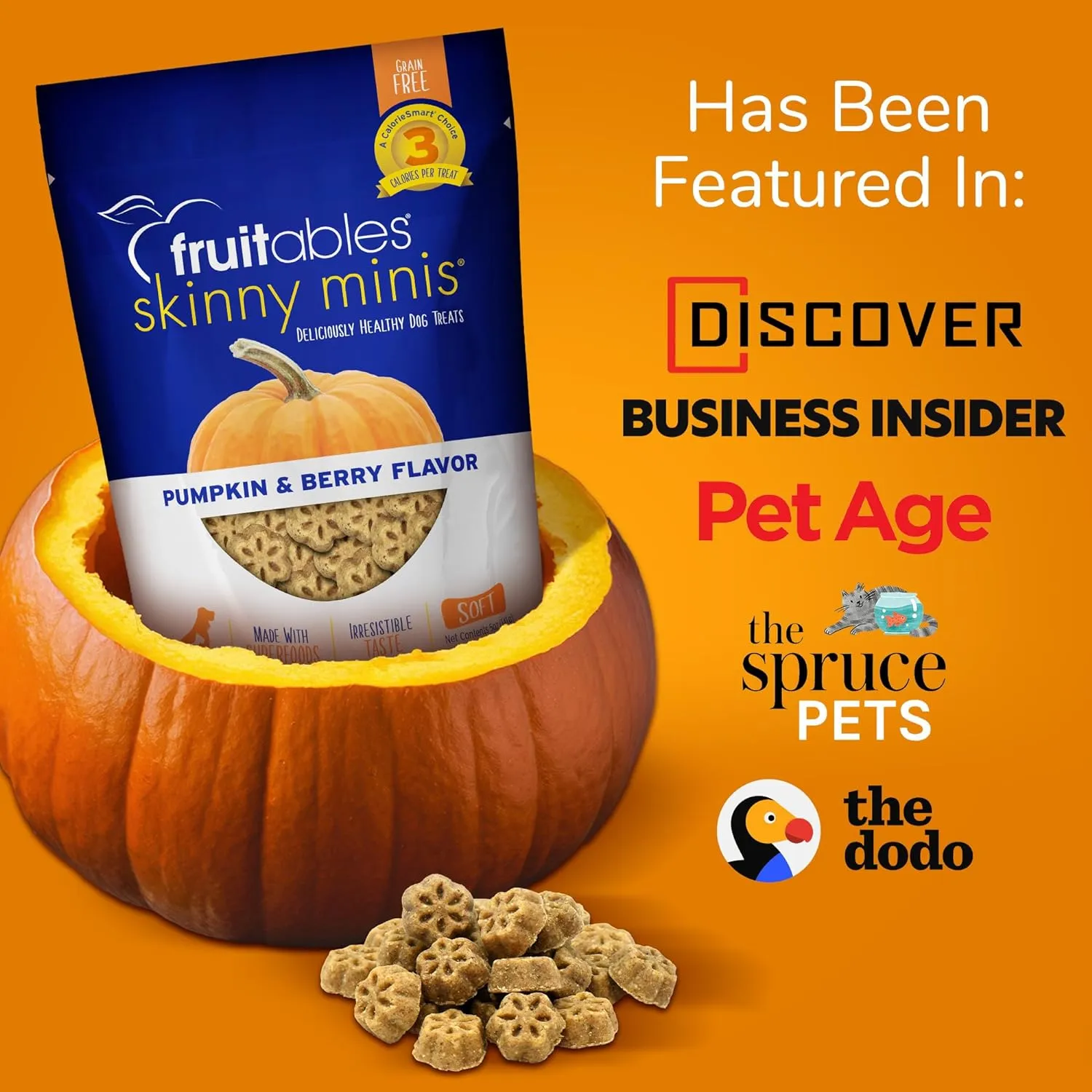 Fruitables Skinny Minis Watermelon Flavour Soft & Chewy Dog Treats