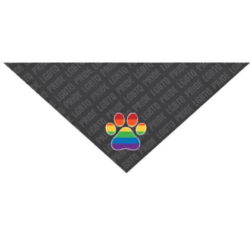 Gay Flag Paw Bandana by Dog Fashion Living