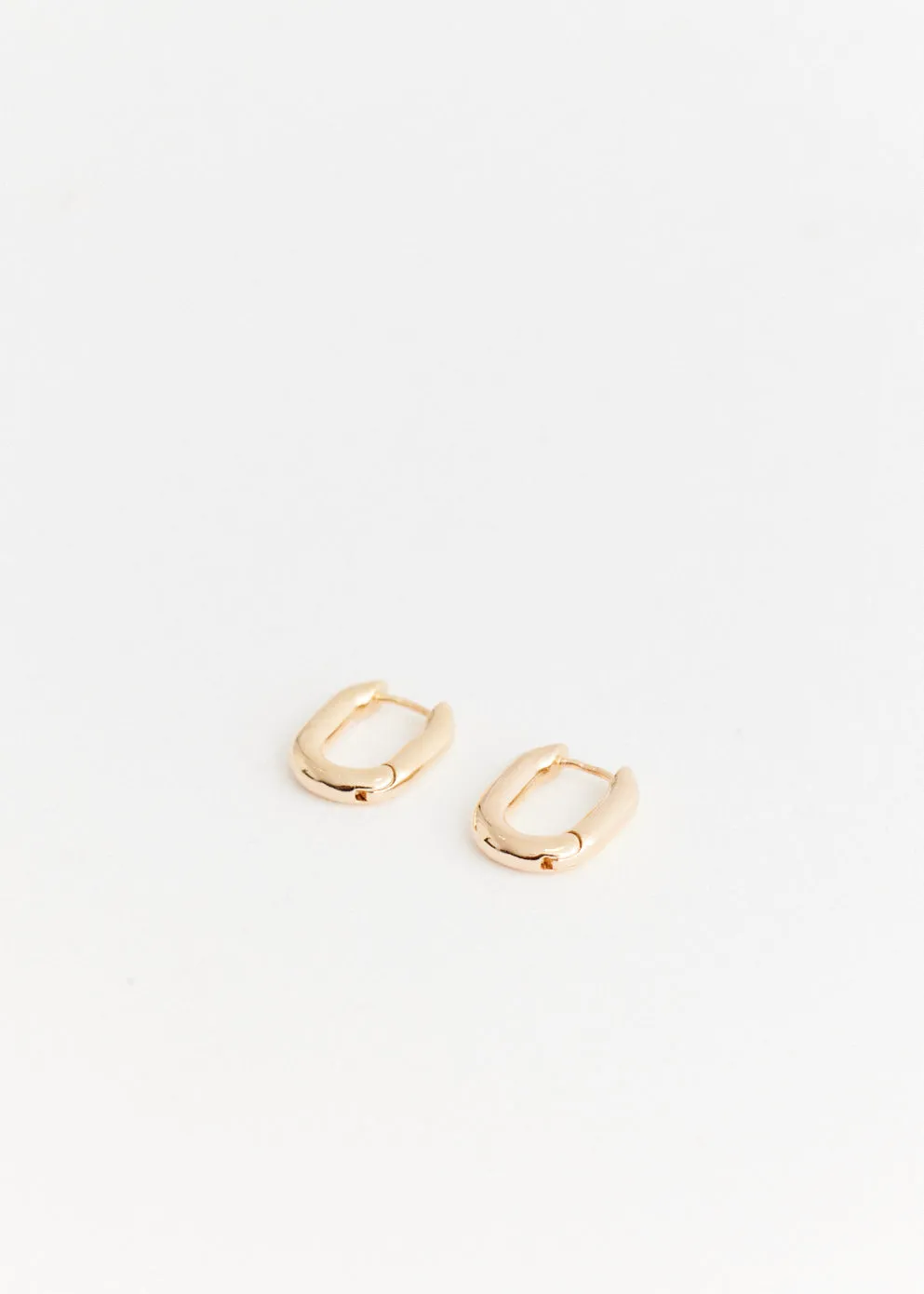 Gold Oval Hoop Earrings