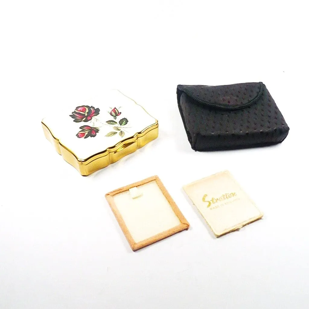 Gorgeous Stratton Music Box 1950s MUSICA Enamelled Music Box Red Roses