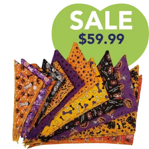 Halloween Bandanas - 60 Assorted Sizes and Patterns by Bandanas Unlimited