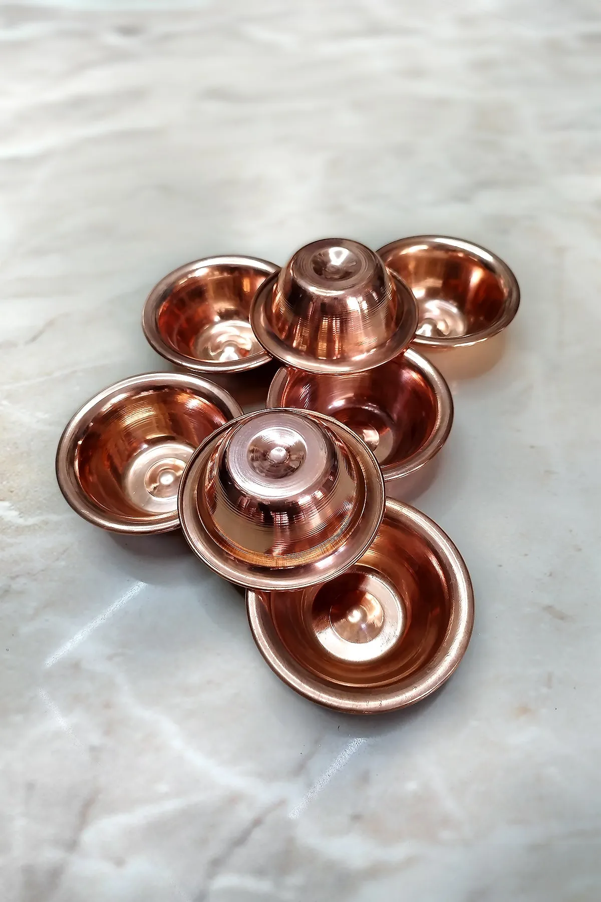 Handmade Buddhist Copper Offering Bowls: Perfect for Rituals