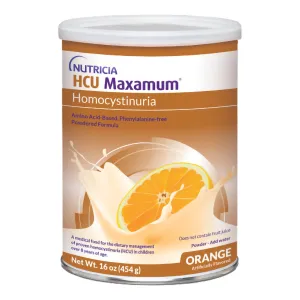 HCU Maxamum, Powdered Medical Food, Orange Flavor, 16 oz., 454g